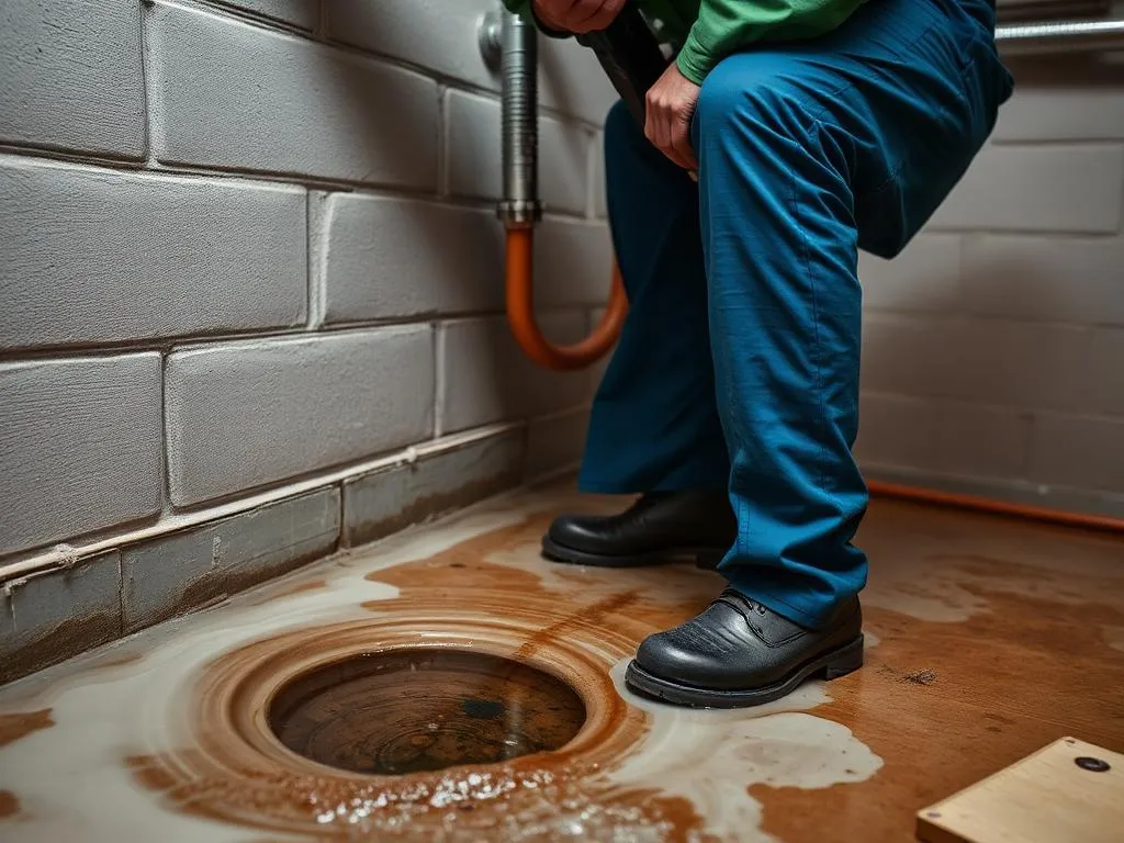 Sewer backup and main line blockage