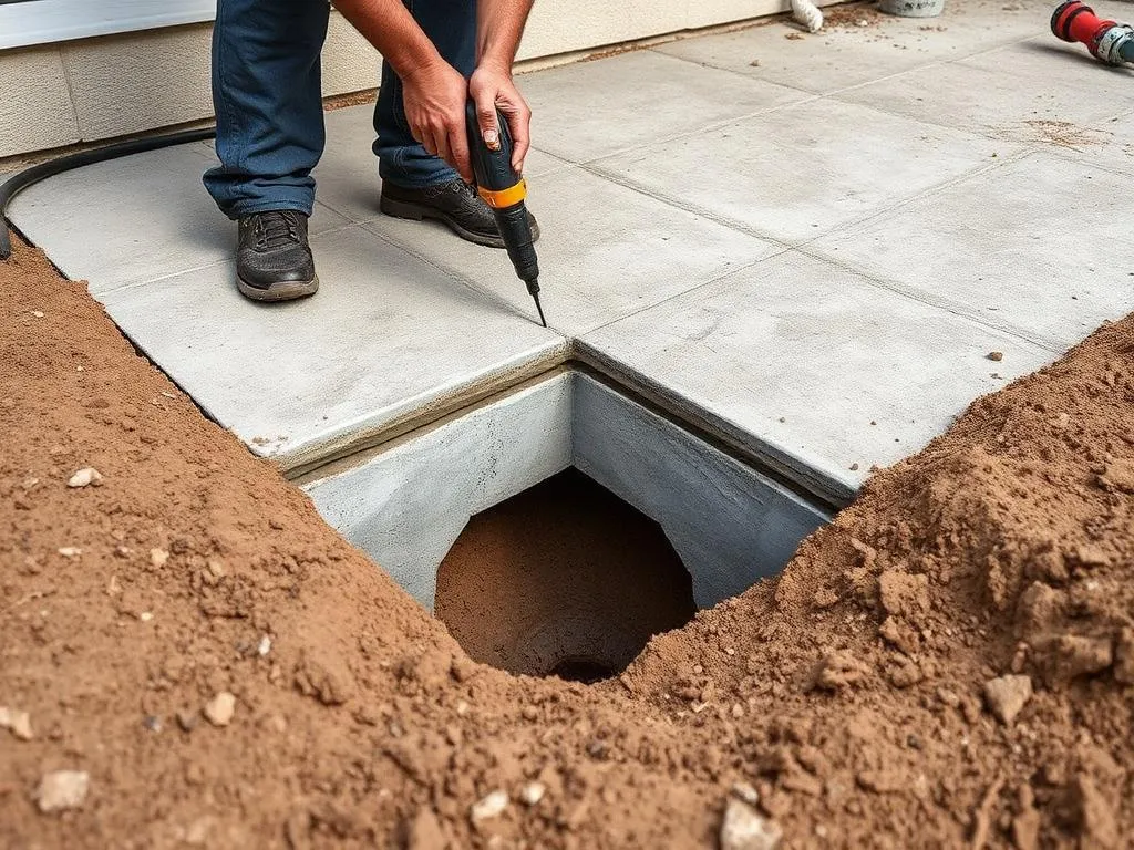Slab leak stabilization