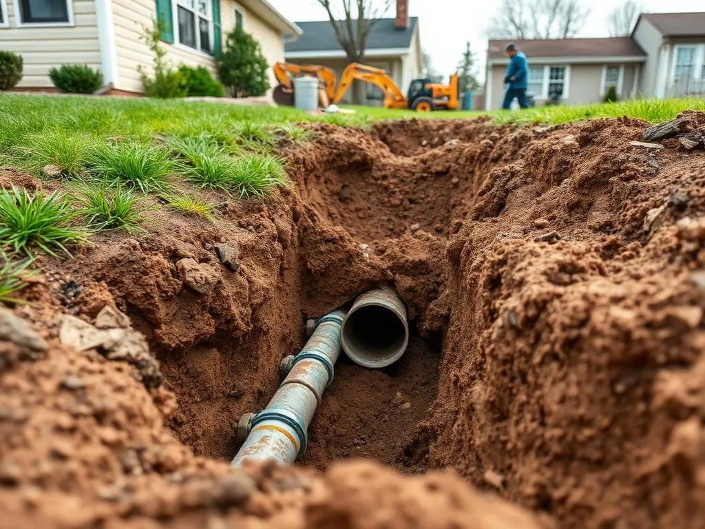 Water Line Excavation
